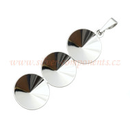 Bižuterní přívěsek pro 3 Rivoli 12mm Rh Bižuterní přívěsek pro 3 Rivoli 12mm Rh